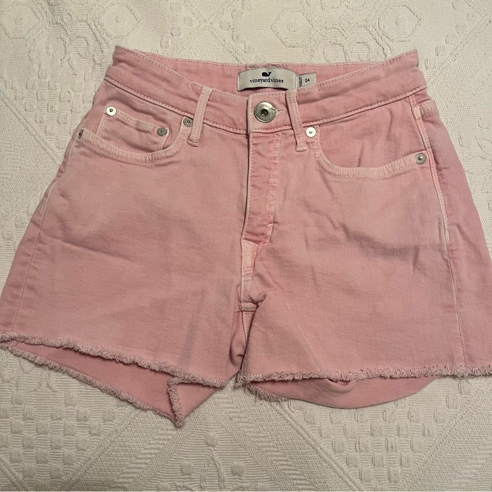 Vineyard Vines pink denim shorts